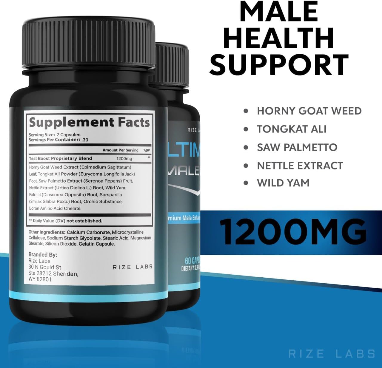 Ultimate Male Pro Capsules - All-Natural Supplement for Men's Active Lifestyle - 60 Capsules - Reviews Included