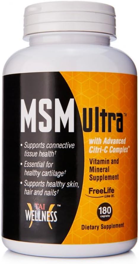 Ultimate MSM Supplement with 3,000mg MSM, Citri-C Complex, and Vitamin C for Bone & Joint Support | 180 Count