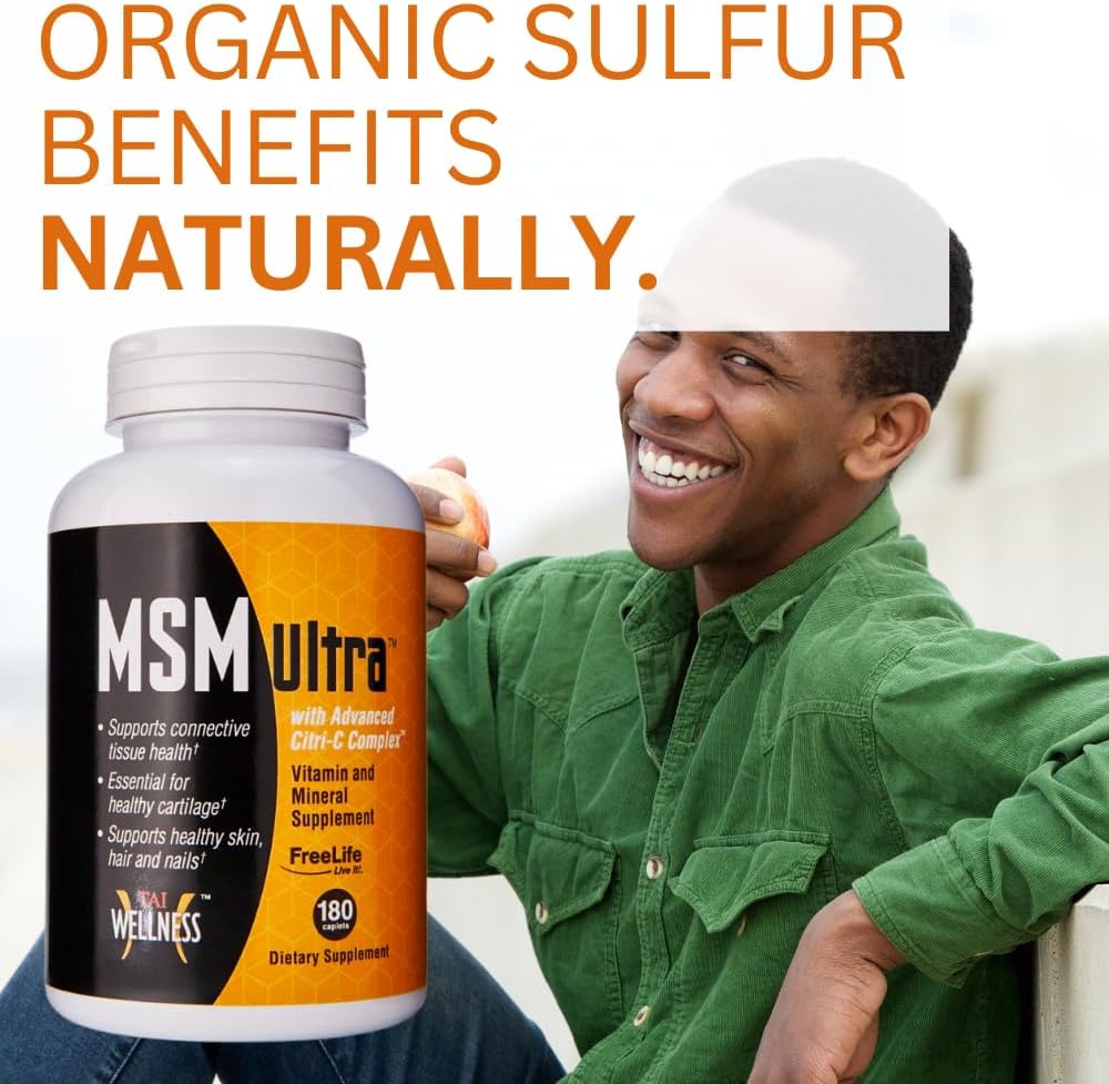Ultimate MSM Supplement with 3,000mg MSM, Citri-C Complex, and Vitamin C for Bone & Joint Support | 180 Count