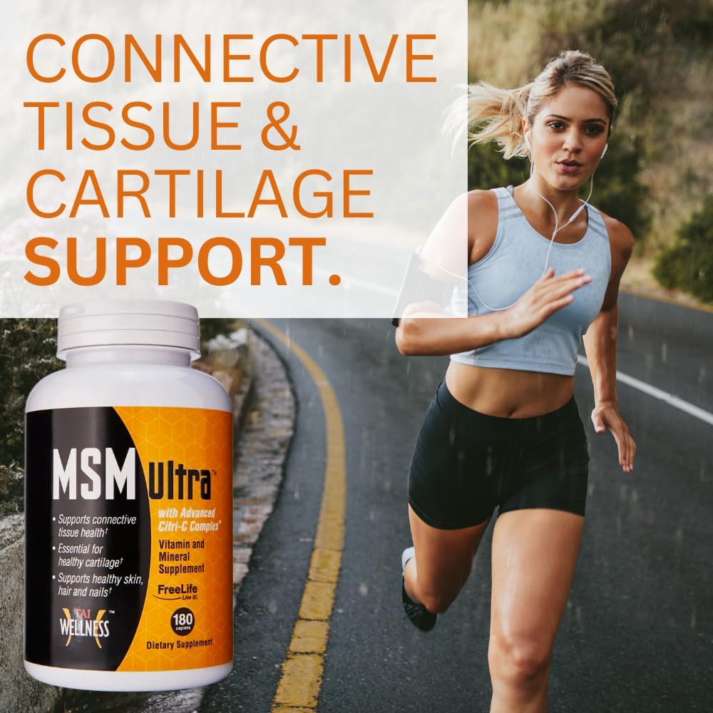 Ultimate MSM Supplement with 3,000mg MSM, Citri-C Complex, and Vitamin C for Bone & Joint Support | 180 Count