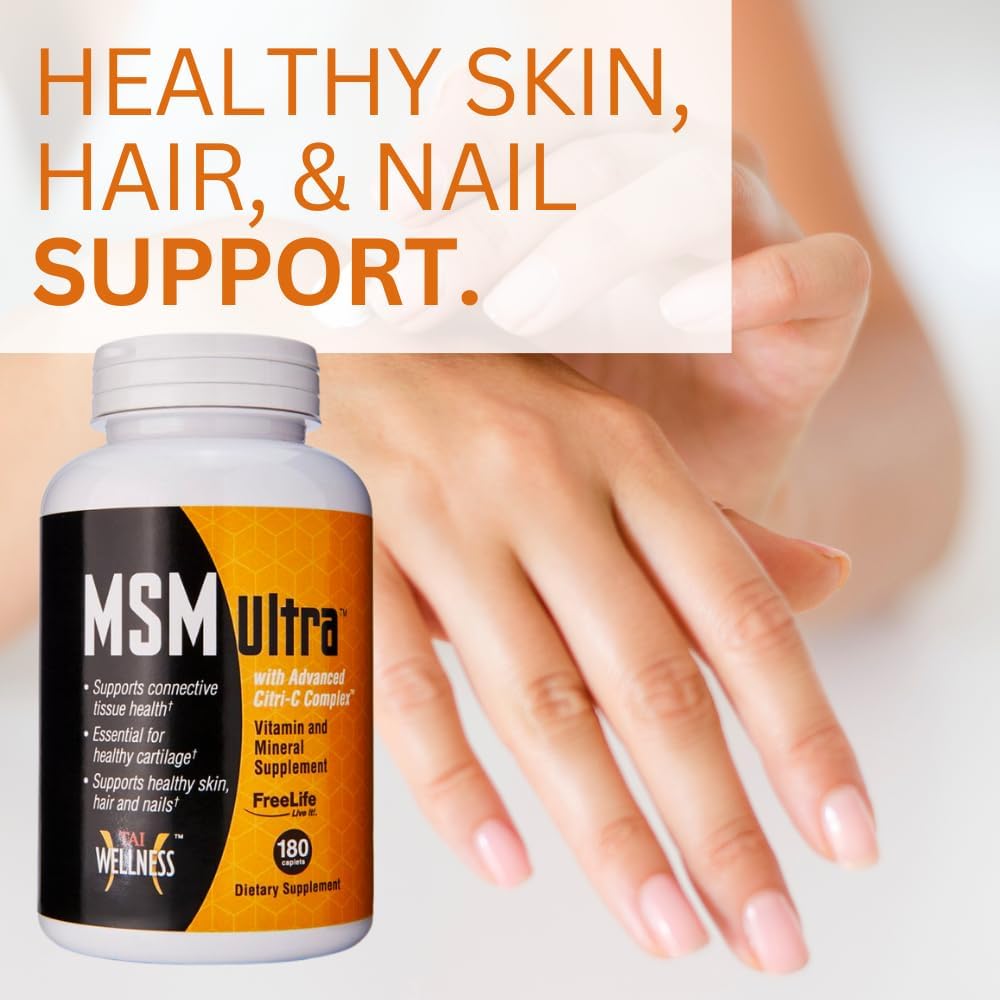 Ultimate MSM Supplement with 3,000mg MSM, Citri-C Complex, and Vitamin C for Bone & Joint Support | 180 Count