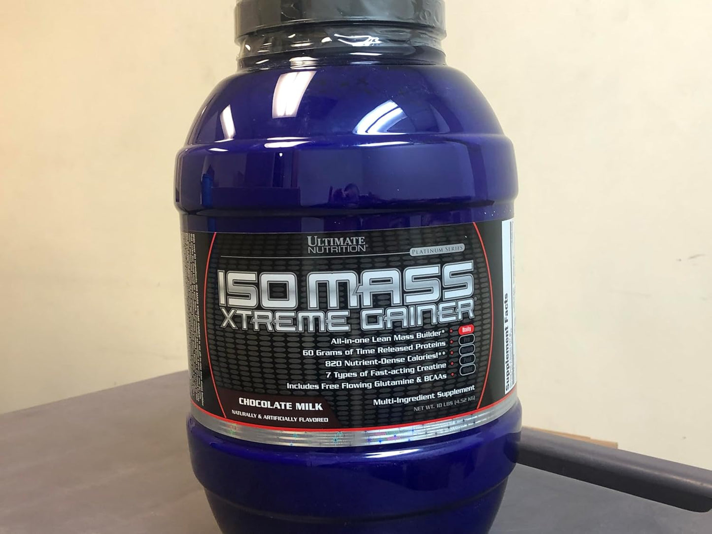 Ultimate Nutrition ISO Mass Xtreme Gainer Chocolate Protein Powder - 10 LBS, 60g Protein, Whey Isolate for Lean Muscle Gain - 30 Servings