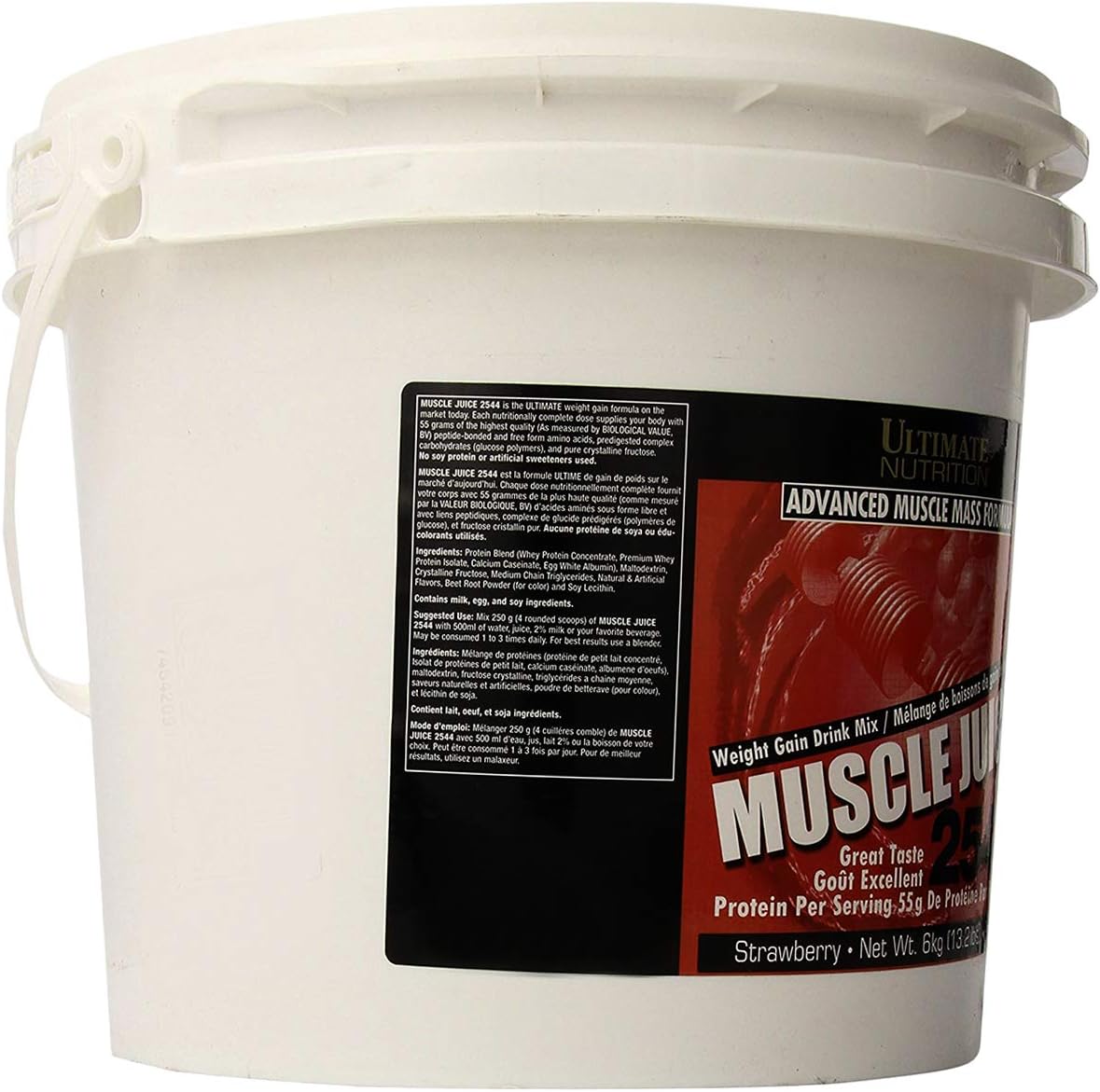 Ultimate Nutrition Muscle Juice 2544 Strawberry Lean Muscle Mass Gainer 13.2 lbs.