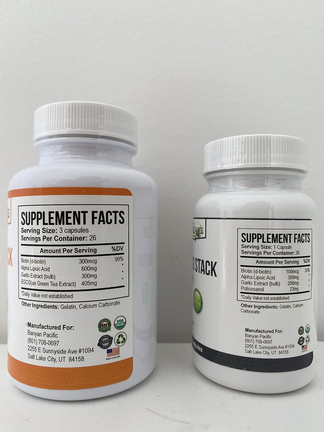 Ultimate PAGG Stack™ 4 Hour Body Supplement with Green Organics - Policosanol, Alpha Lipoic Acid, Green Tea Flavonols, Garlic Extract