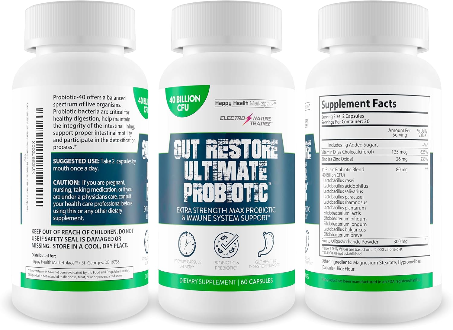 Ultimate Probiotic for Gut Health and Immune Support - Natural Balance for Body and Mind - Enhance Energy and Mood - Promote Healthy Blood Sugar