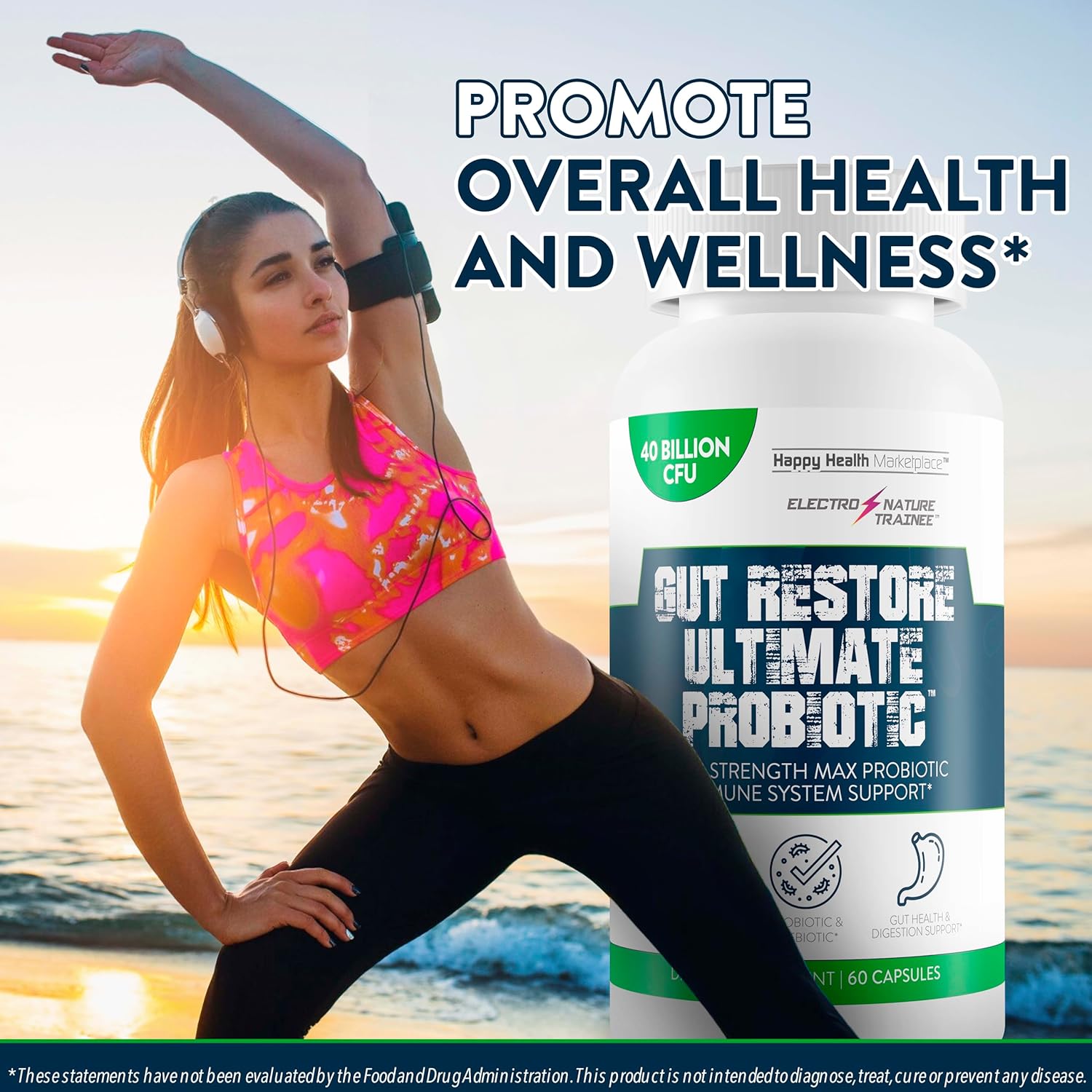 Ultimate Probiotic for Gut Health and Immune Support - Natural Balance for Body and Mind - Enhance Energy and Mood - Promote Healthy Blood Sugar