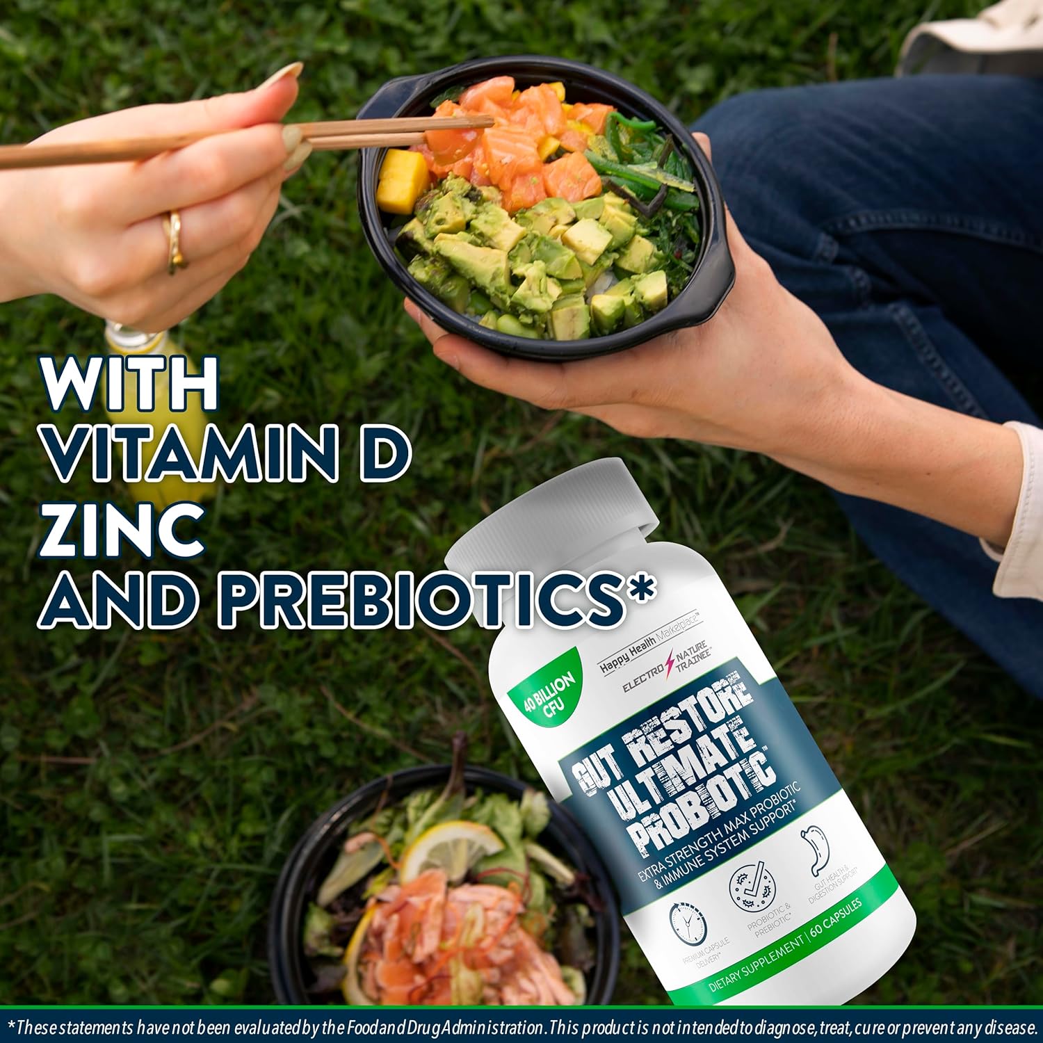 Ultimate Probiotic for Gut Health and Immune Support - Natural Balance for Body and Mind - Enhance Energy and Mood - Promote Healthy Blood Sugar