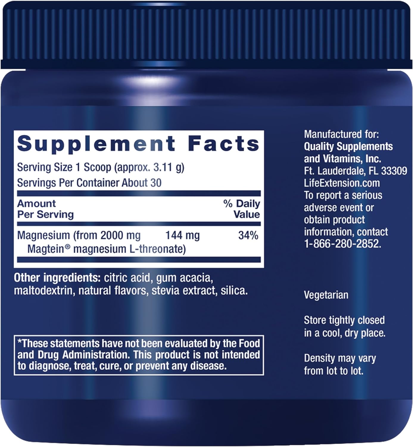 Ultra-Absorbable Neuro-Mag Magnesium L-Threonate Powder - Support Memory, Focus, Cognitive Function & Mood - Tropical Punch Flavor - Gluten-Free, Non-GMO, Vegetarian - 30 Servings
