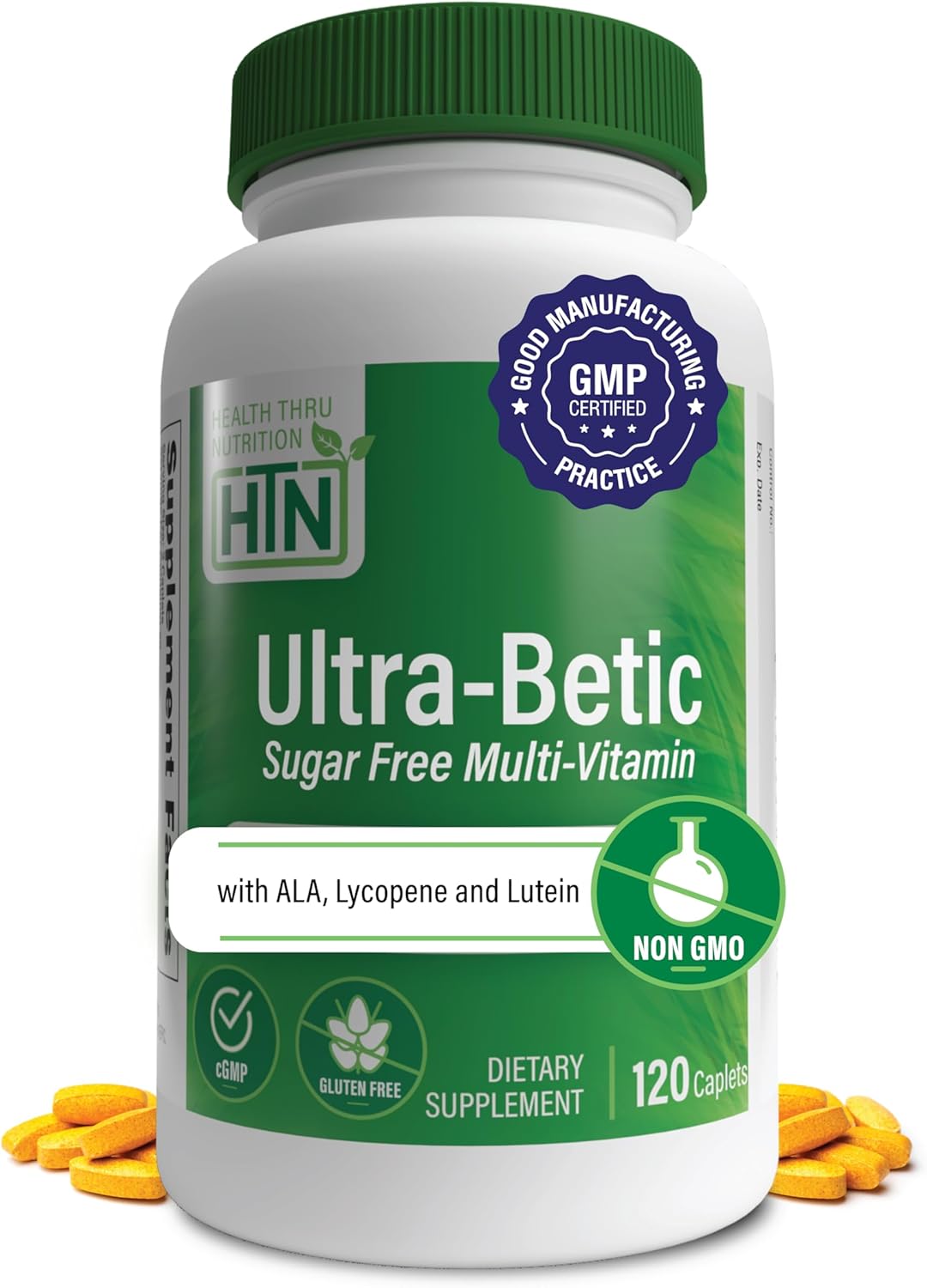 Ultra-Betic Multivitamin 120 Count | Supports Nerve, Vision, Energy | ALA, Lycopene | Non-GMO, Clean Label | Quality Tested