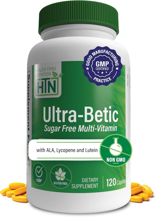 Ultra-Betic Multivitamin 120 Count | Supports Nerve, Vision, Energy | ALA, Lycopene | Non-GMO, Clean Label | Quality Tested