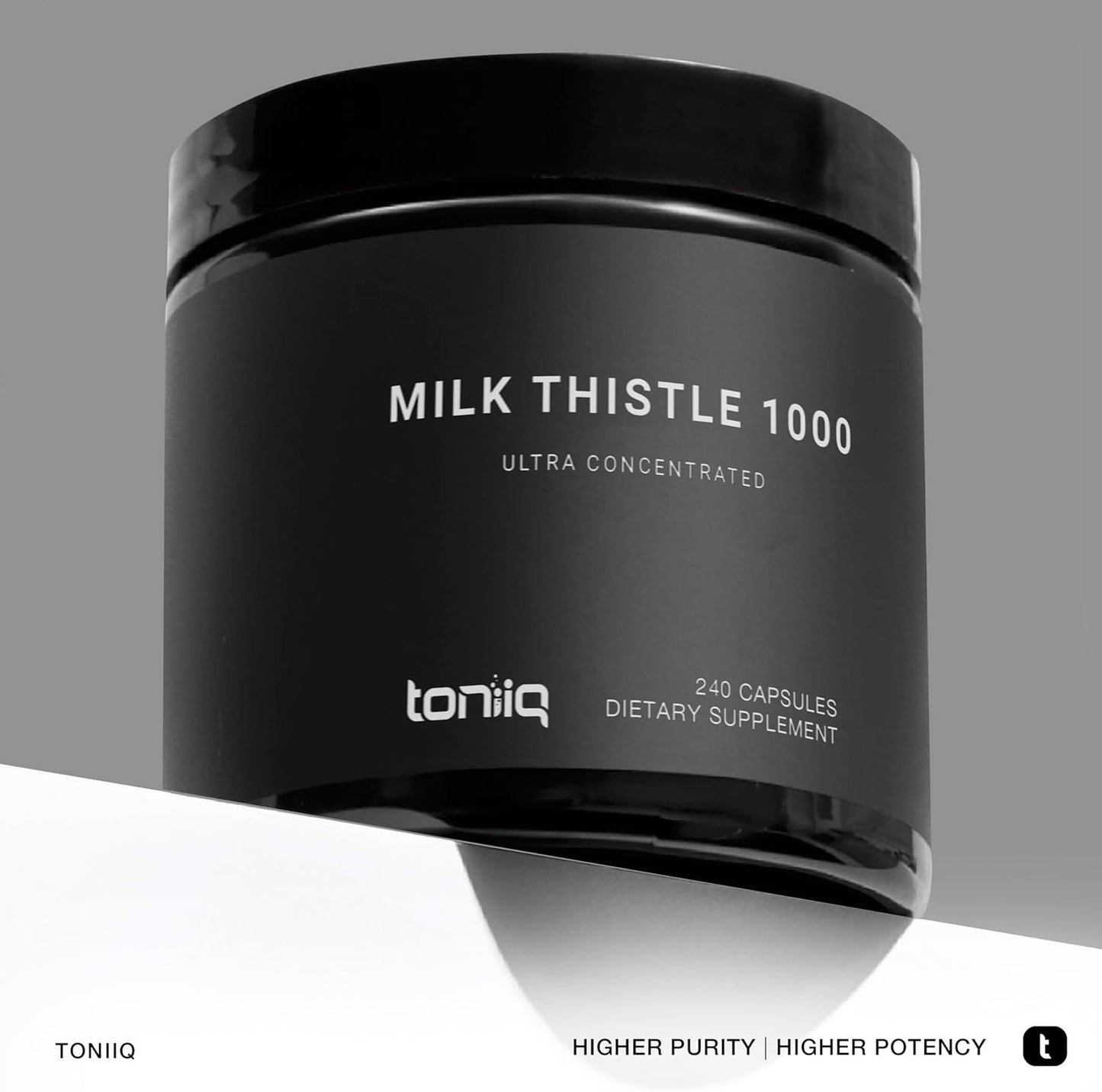 Ultra High Potency Milk Thistle Extract - 50:1 Concentration with 80% Silymarin - Third-Party Tested - 240 Capsules