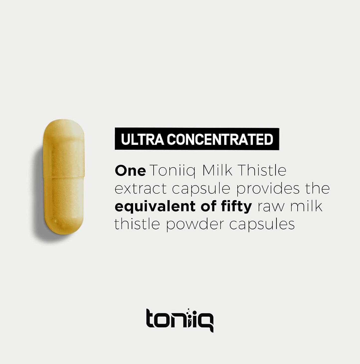 Ultra High Potency Milk Thistle Extract - 50:1 Concentration with 80% Silymarin - Third-Party Tested - 240 Capsules