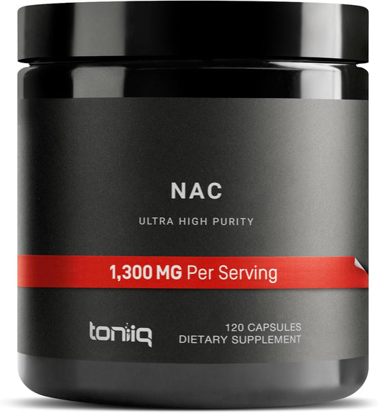 Ultra High Strength 1300mg NAC - 2 Month Supply - 98%+ Purity - Bioavailable N Acetyl Cysteine Supplement - 120 Capsules