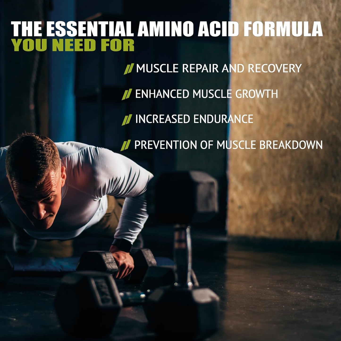 Ultra-Pure BCAA Amino Acids with Glutamine & Vitamin B6 for Muscle Recovery & Immune Support - 30 Servings
