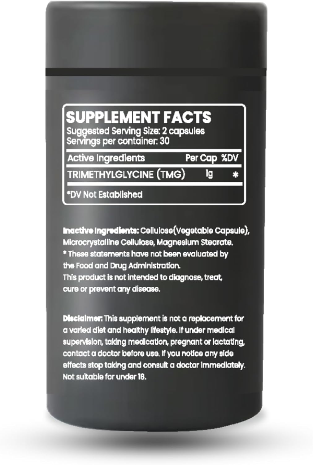 Ultra Pure TMG Dietary Supplement for Longevity - 60 Veg Capsules by Live-Longer.net