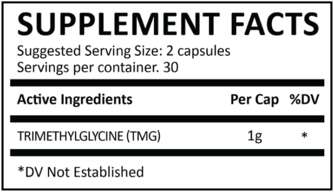 Ultra Pure TMG Dietary Supplement for Longevity - 60 Veg Capsules by Live-Longer.net