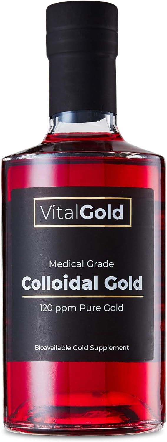Ultra Strength 500ml Vital Gold Colloidal Gold Supplement - 120 PPM Formula for Optimal Health