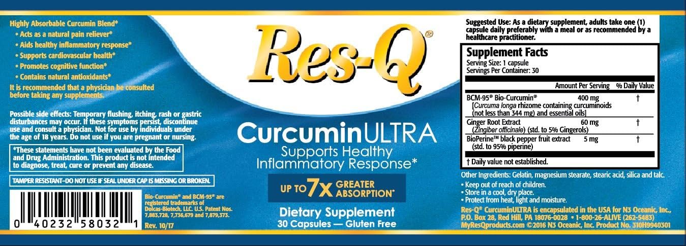 Ultra-Strength Curcumin Supplement for Res-Q Support