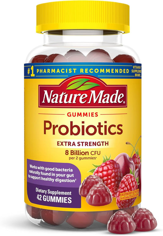 Ultra Strength Digestive Probiotic Gummies for Women and Men - 42 Gummies, 21 Day Supply