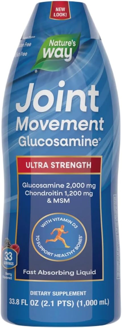 Ultra Strength Joint Support Supplement with Glucosamine, Chondroitin, and MSM - 33.8 Fl Oz
