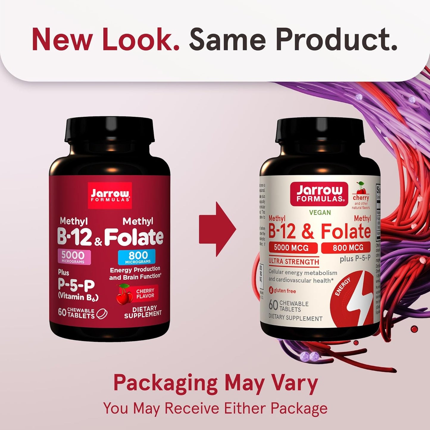 Ultra Strength Methyl B-12 & Folate with P-5-P + Neuro-mag Magnesium L-threonate for Brain Health, Memory & Attention
