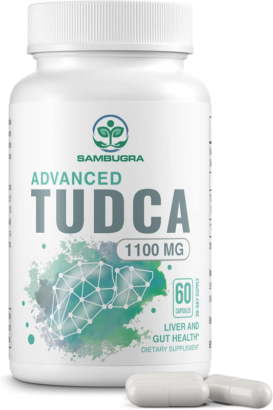 Ultra Strength Sambugra TUDCA Liver Support Supplement 1100mg - Cleanse, Detox, and Repair Liver - 60 Capsules