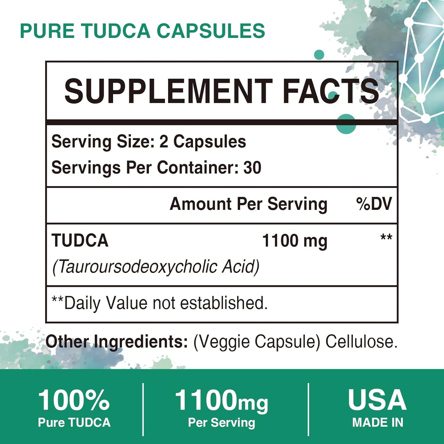 Ultra Strength Sambugra TUDCA Liver Support Supplement 1100mg - Cleanse, Detox, and Repair Liver - 60 Capsules
