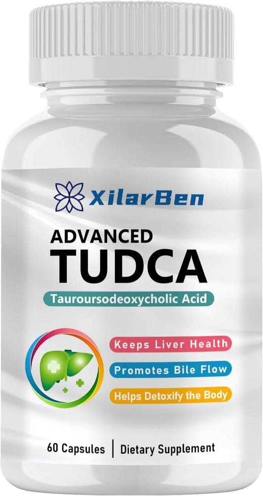 Ultra Strength TUDCA Supplement for Liver Support, Detox, and Repair - 1000mg Bile Salt - 60 Capsules