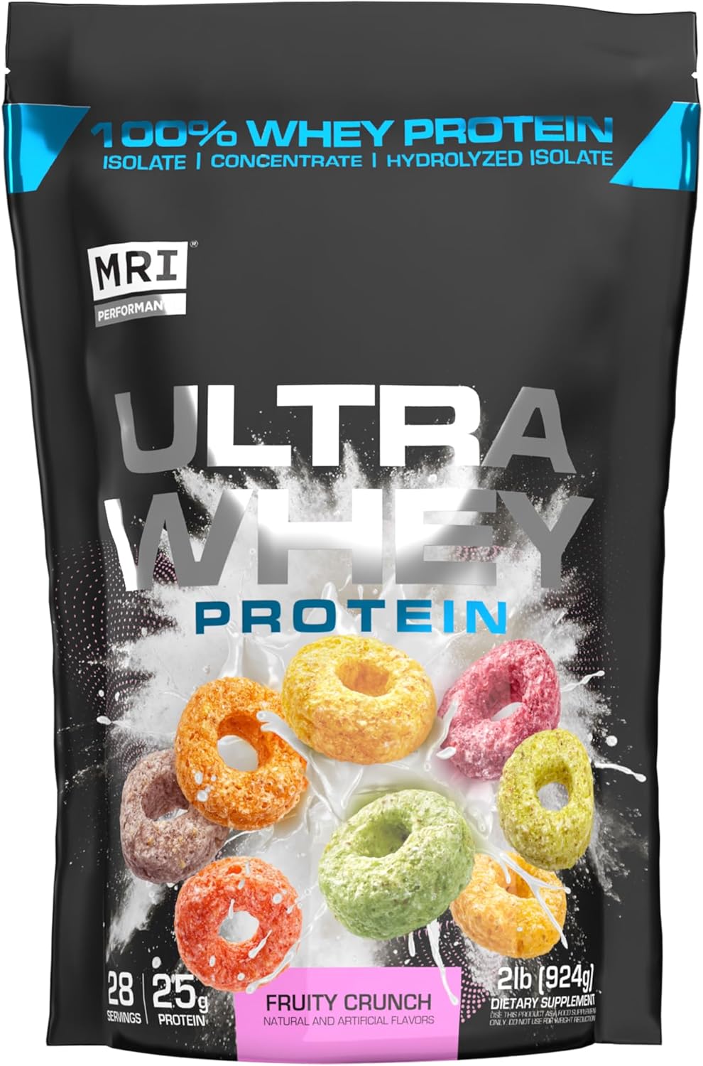 Ultra Whey Protein Powder for Lean Muscle Growth & Recovery - MRI Performance Formula with 25g Whey Isolate, Hydrolyzed, and Concentrate Protein