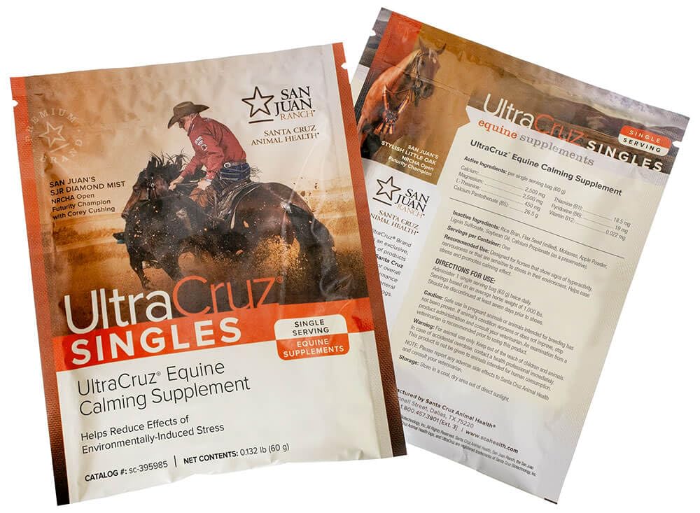 UltraCruz Equine Calming Pellets - 60 Single Servings (30 Day Supply)
