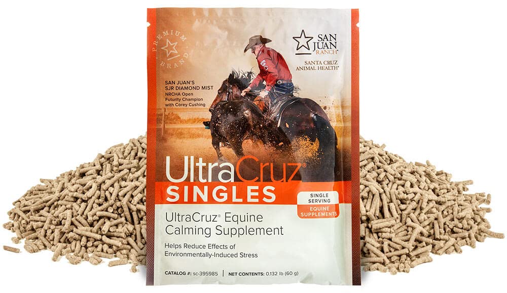 UltraCruz Equine Calming Pellets - 60 Single Servings (30 Day Supply)