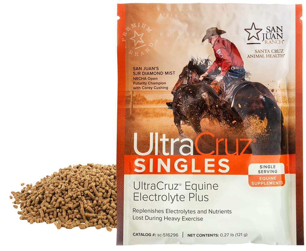 UltraCruz Equine Electrolyte Plus Supplement - 30 Day Supply, 30 Single Servings