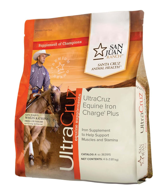 UltraCruz Equine Iron Charge Plus Supplement - 4 lb Pellets, 60 Day Supply for Horses