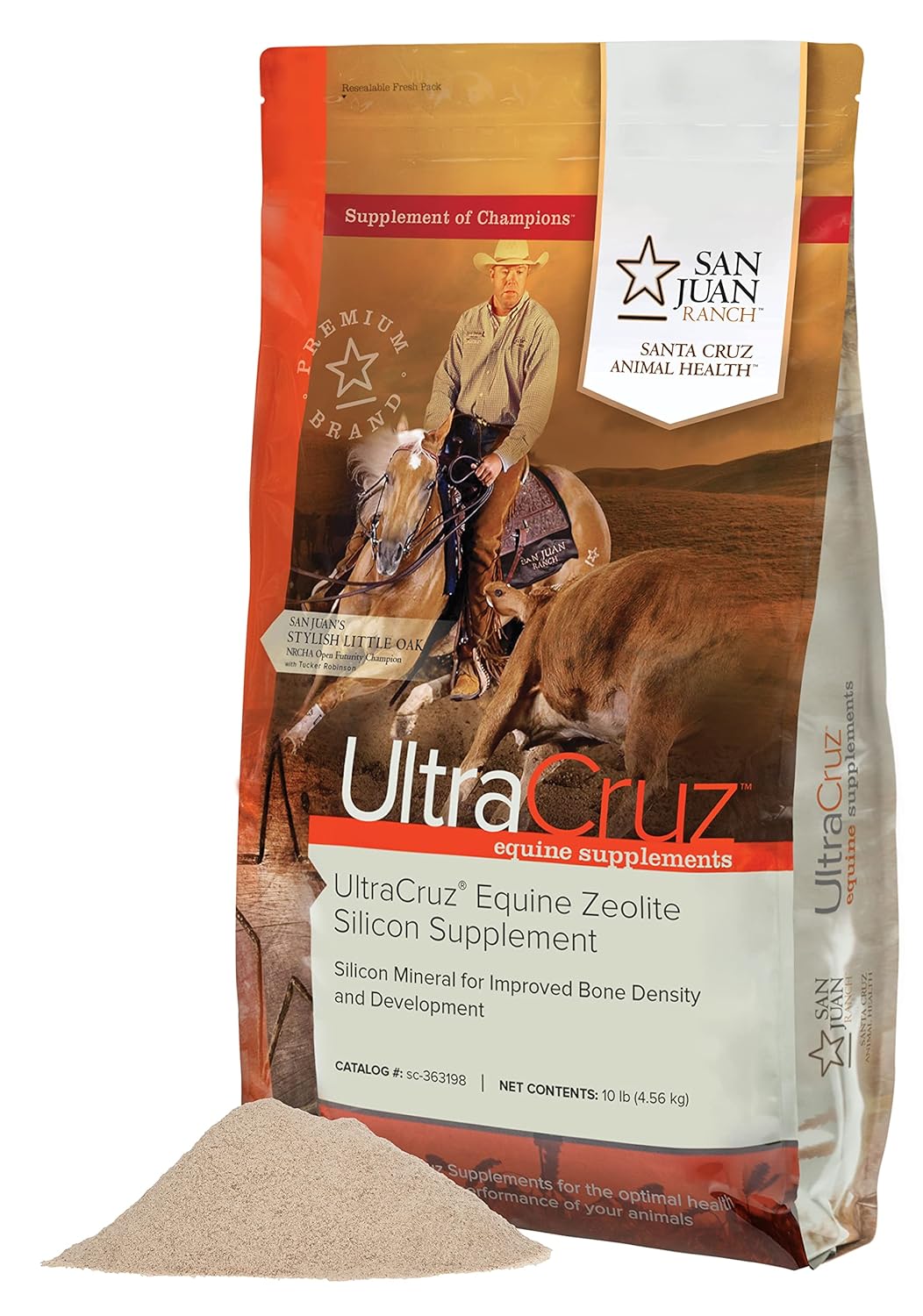 UltraCruz Equine Zeolite Silicon Supplement 10 lb Powder - Supports Horse Health - 25 Day Supply