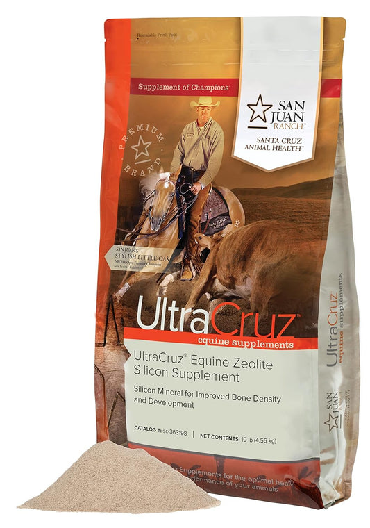 UltraCruz Equine Zeolite Silicon Supplement 10 lb Powder - Supports Horse Health - 25 Day Supply