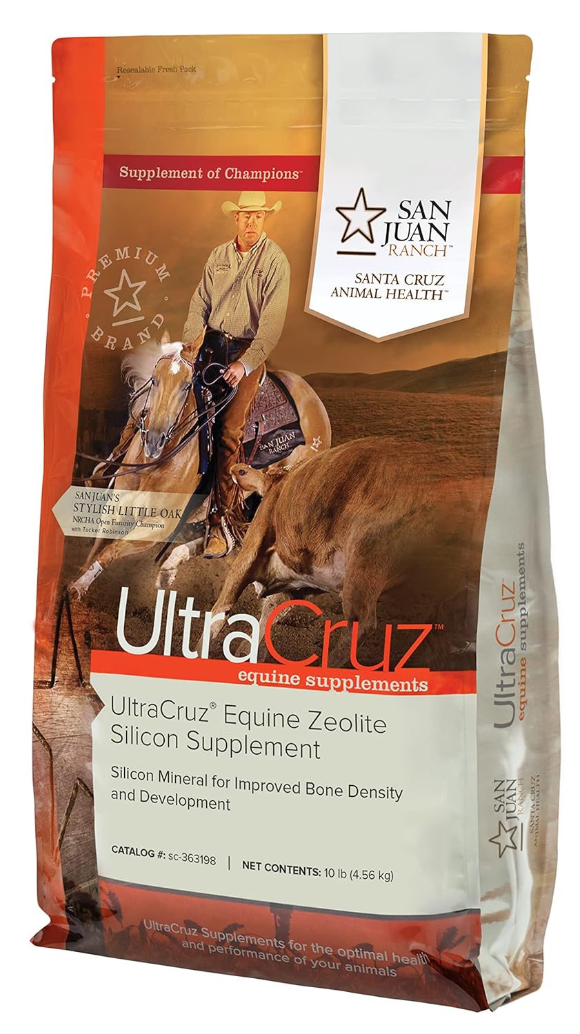 UltraCruz Equine Zeolite Silicon Supplement 10 lb Powder - Supports Horse Health - 25 Day Supply