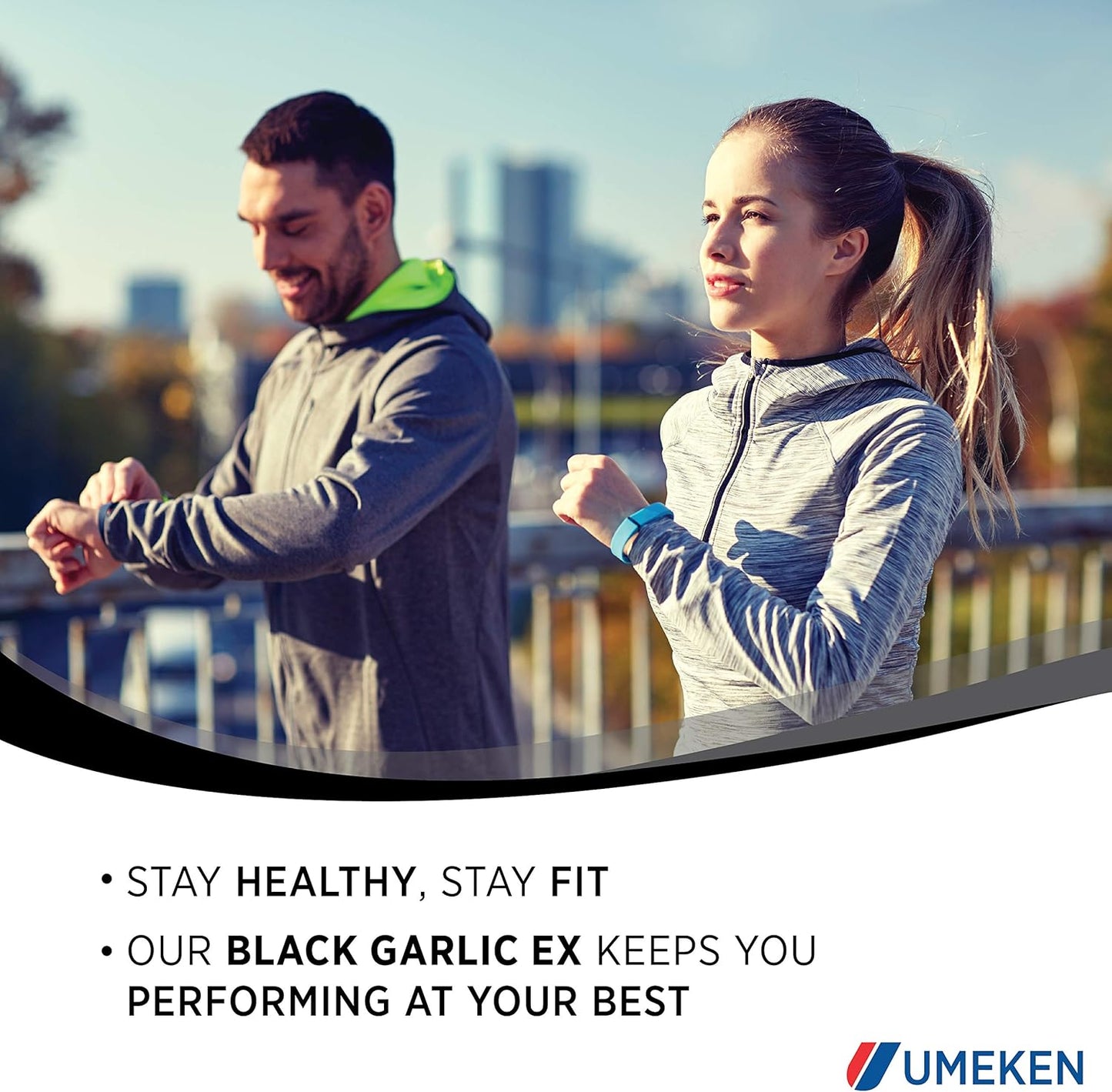 Umeken Black Garlic EX Supplement with Vitamin B, Allicin, Amino Acid, Oyster Extract, Ginger - 4-6 Month Supply (2 Pack)