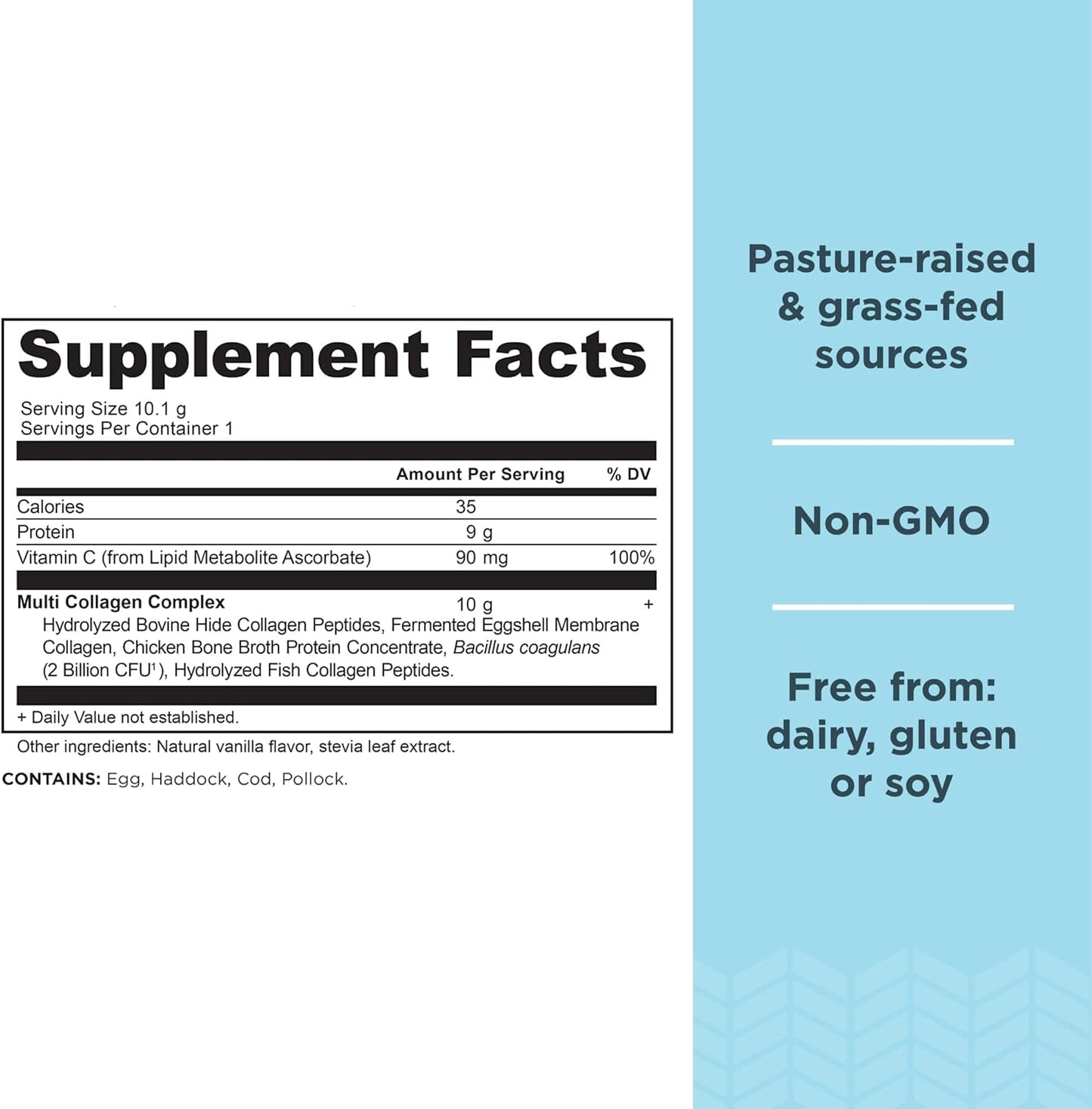 Unflavored Collagen Protein Powder Packets with Vitamin C - 40 Packets for Skin, Nails, and Gut Health