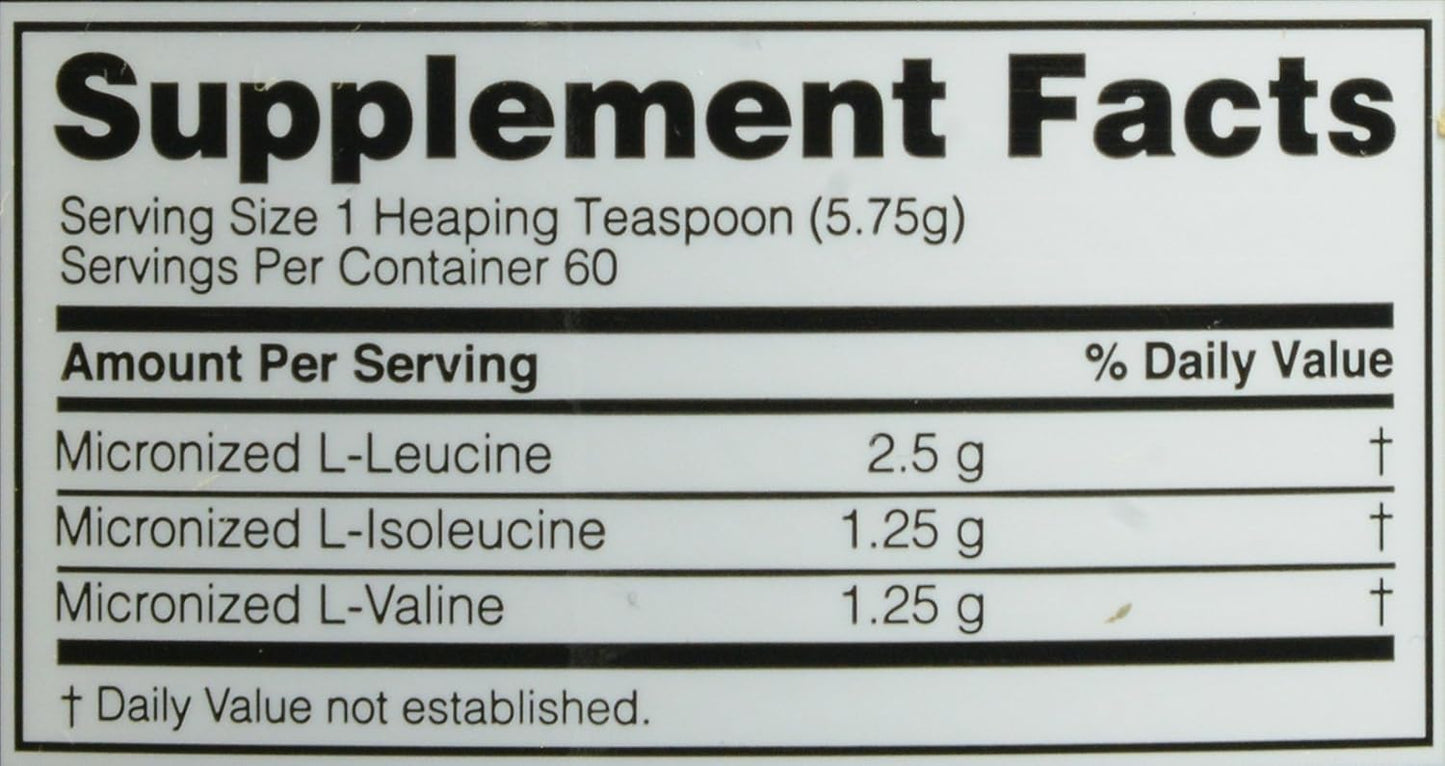 Unflavored Optimum Nutrition BCAA Powder - 5000mg, Keto-Friendly, 60 Servings