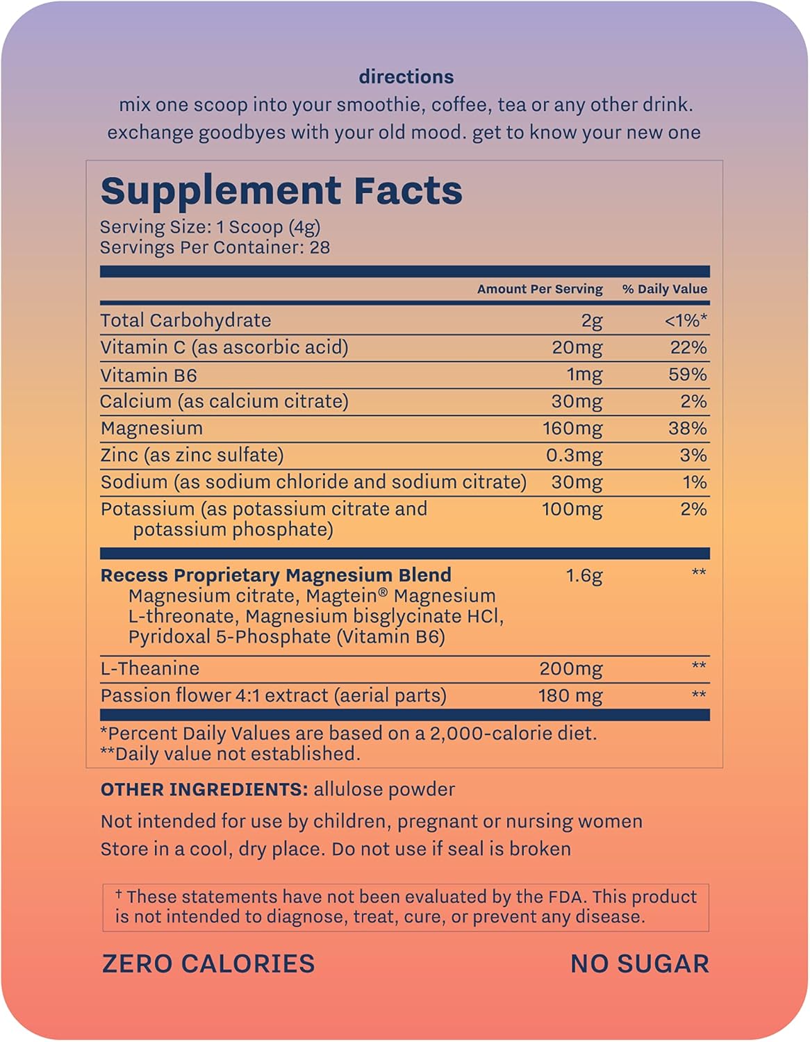 Unflavored Recess Powder for Boosting Energy and Focus - 100% Natural Supplement