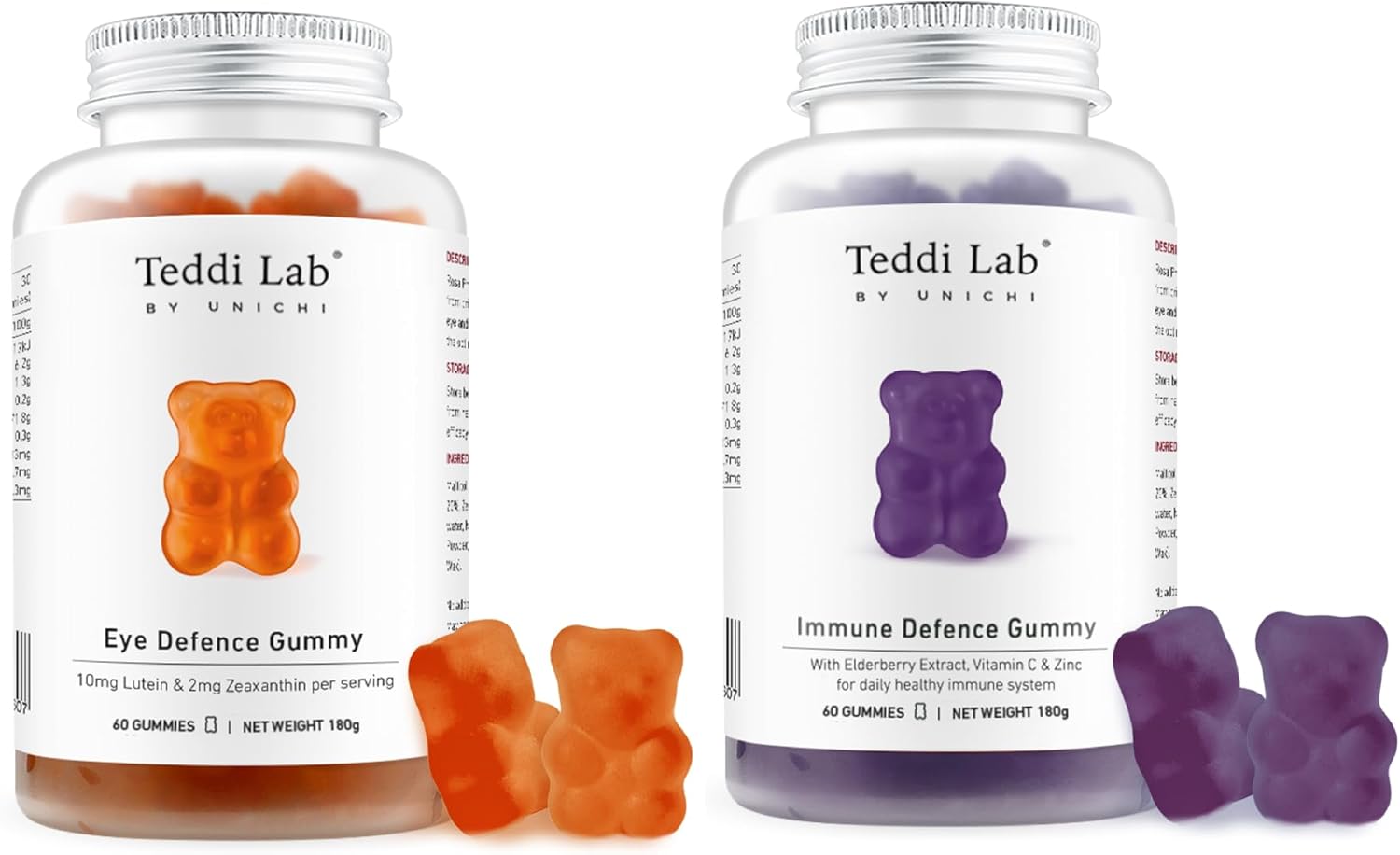 Unichi Eye Health and Immune Defence Gummy Supplement