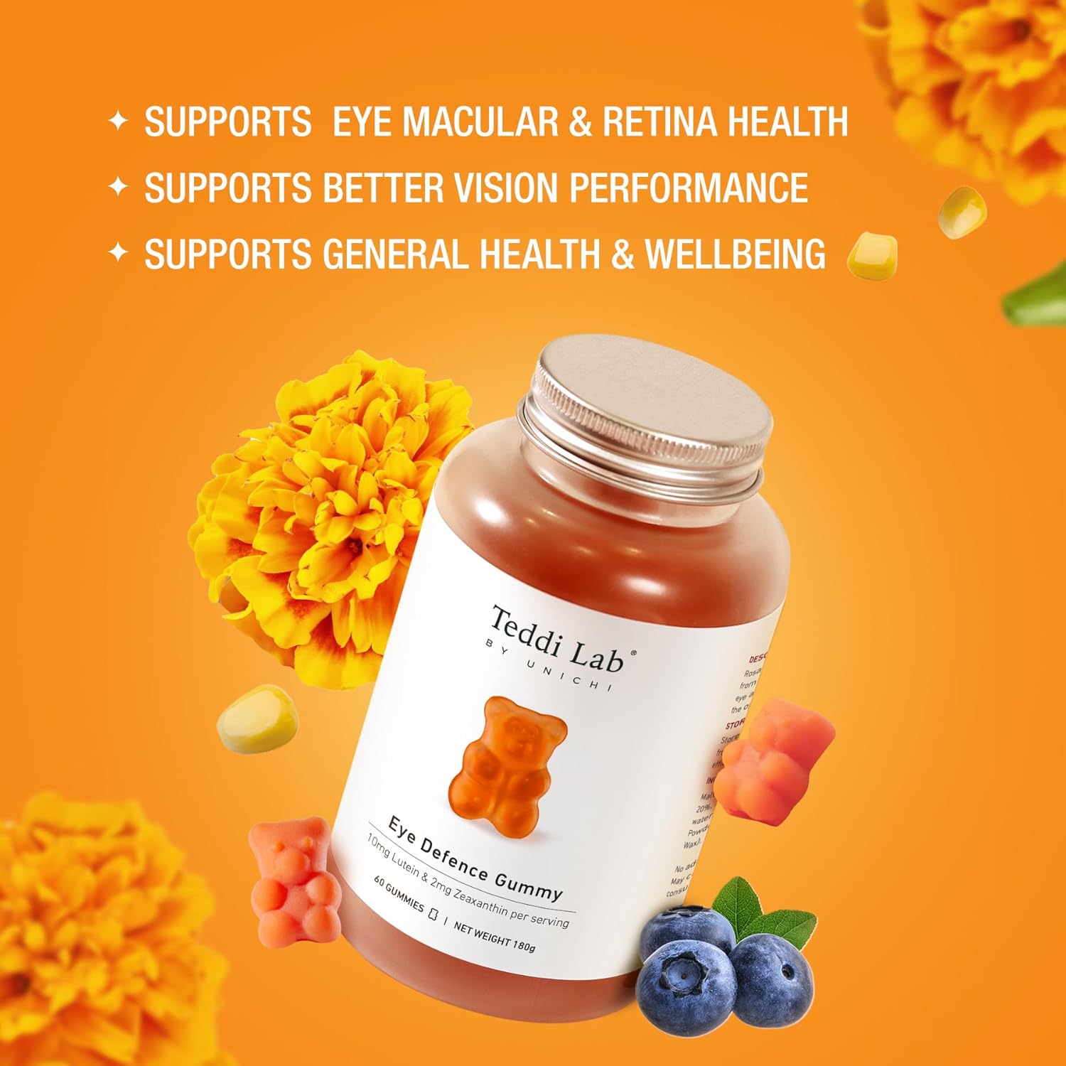 Unichi Eye Health and Immune Defence Gummy Supplement