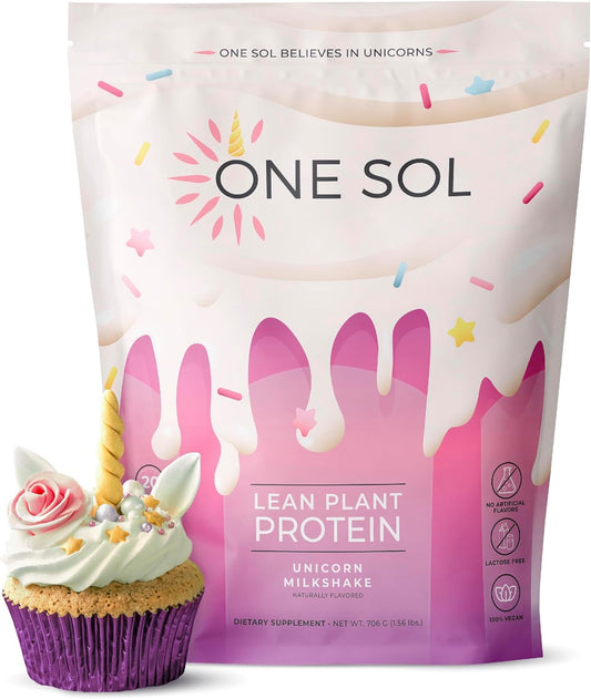 Unicorn Milkshake Plant-Based Protein Powder - Lean, Low Carb, Gluten Free, Lactose-Free, No Sugar Added, Soy Free, Non-GMO - Vegan Friendly Formula with No Bloating