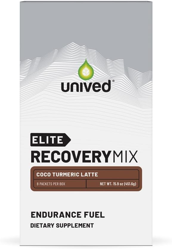 Unived Elite Recovery Mix with Coco Turmeric Latte Flavor - Vegan Post-Workout Drink