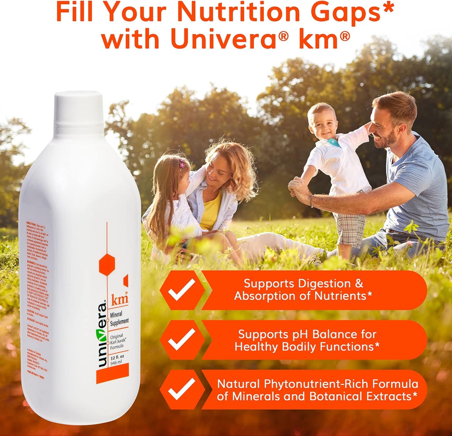 Univera KM Mineral Supplement with Karl Jurak Formula | Potassium & Vitamin-Rich | Balances pH | Aids Digestion & Nutrient Uptake | Natural Phytonutrients | 90-Day Supply