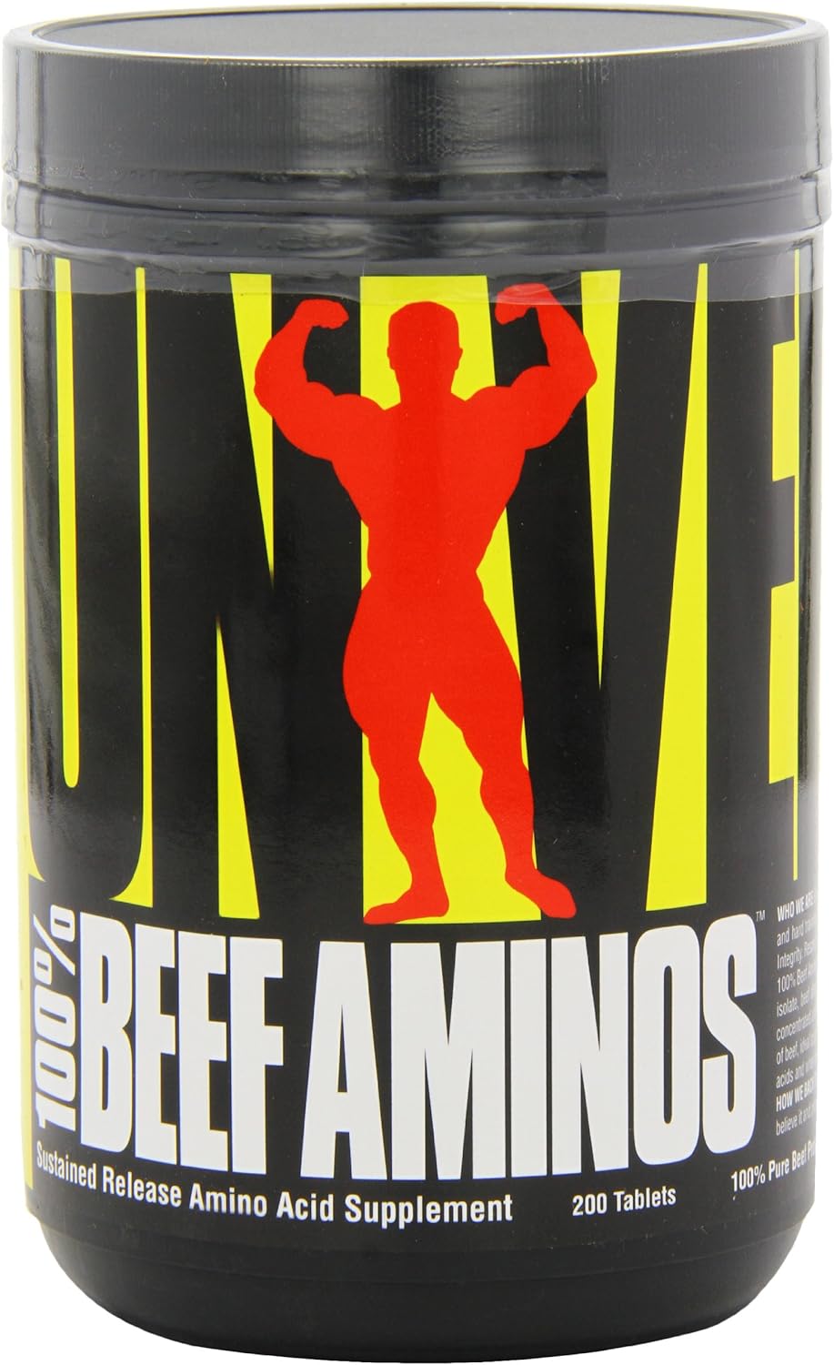Universal Nutrition 100% Beef Aminos: 3g Beef Protein Isolate Tablets for Recovery and Growth