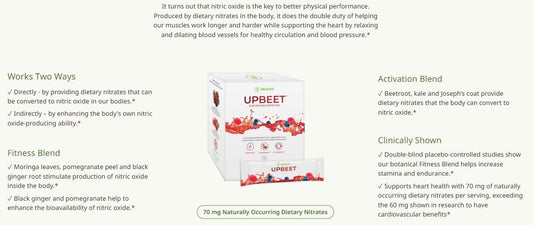 UPBEET Stamina and Endurance Booster with Circulation Support