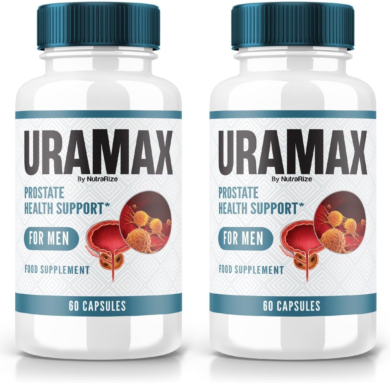 Uramax Prostate Health Support Supplement (2 Pack, 120 Capsules) - All-Natural Extra Strength Pills for Stamina and Energy