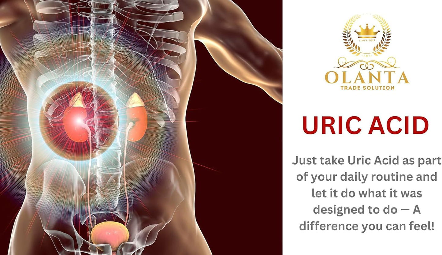Uric Acid Cleanse Formula Capsules - Water Retention Relief with Celery Seed Extract, Milk Thistle, Turmeric - 60 Capsules