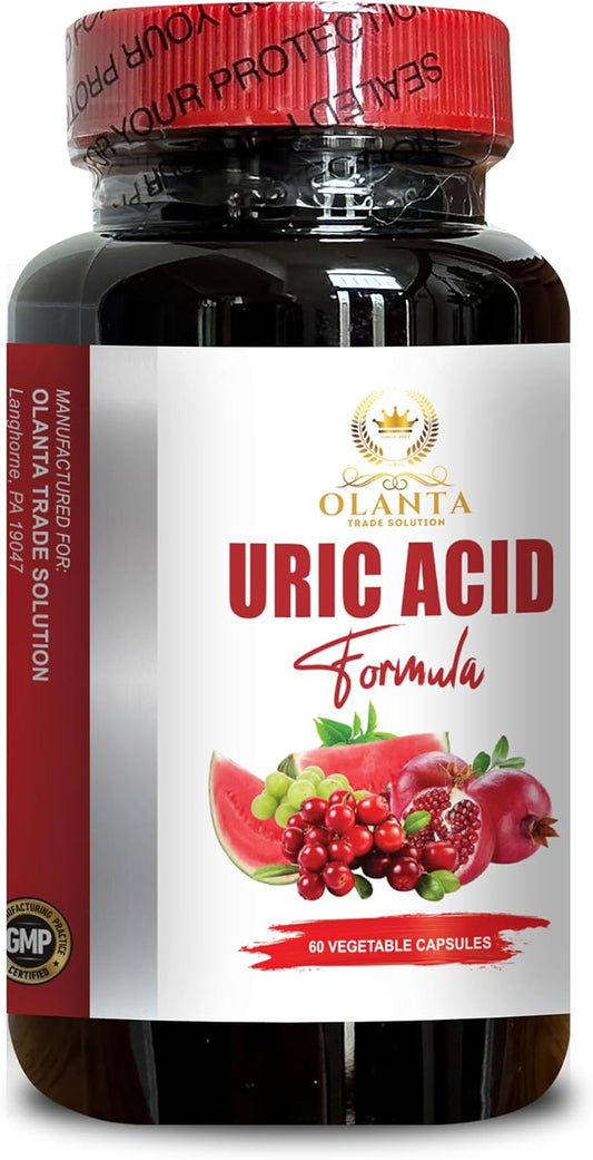Uric Acid Cleanse Supplement with Tart Cherry & Cranberry - Supports Healthy Levels - 60 Capsules